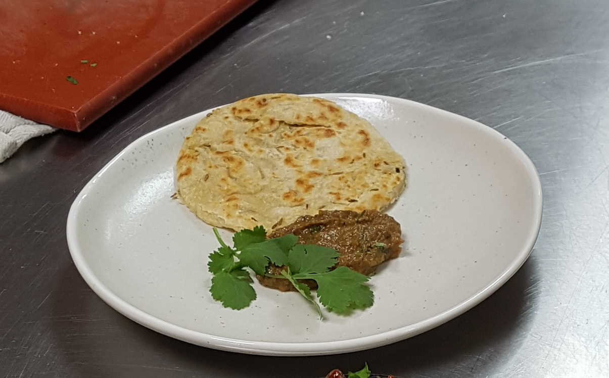 Baba Ganoush and a Flatbread.