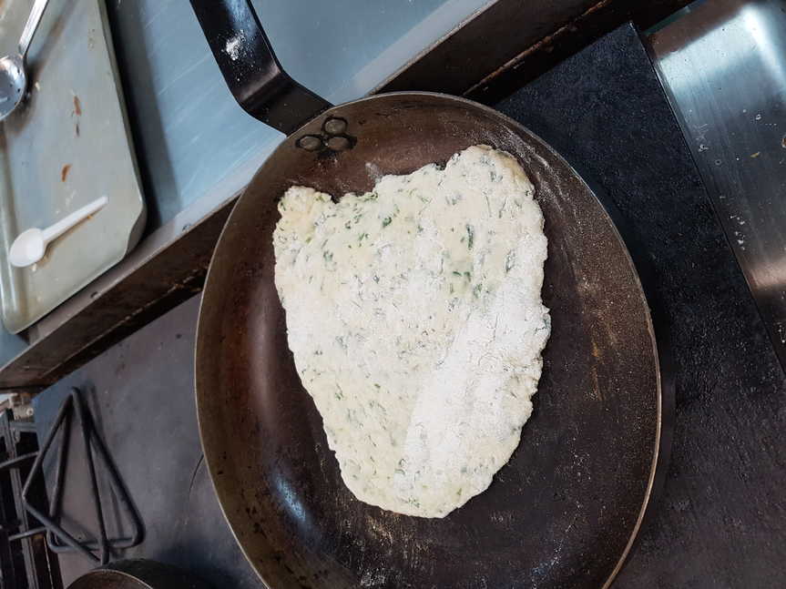 Frying Naan Bread