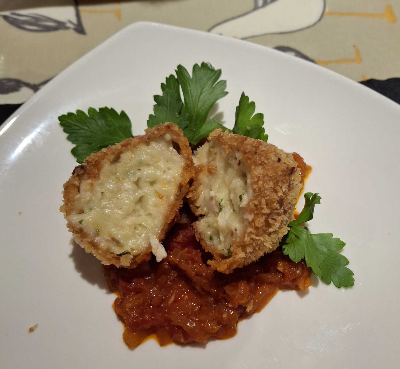 Karl's Massive Croquette. Halved