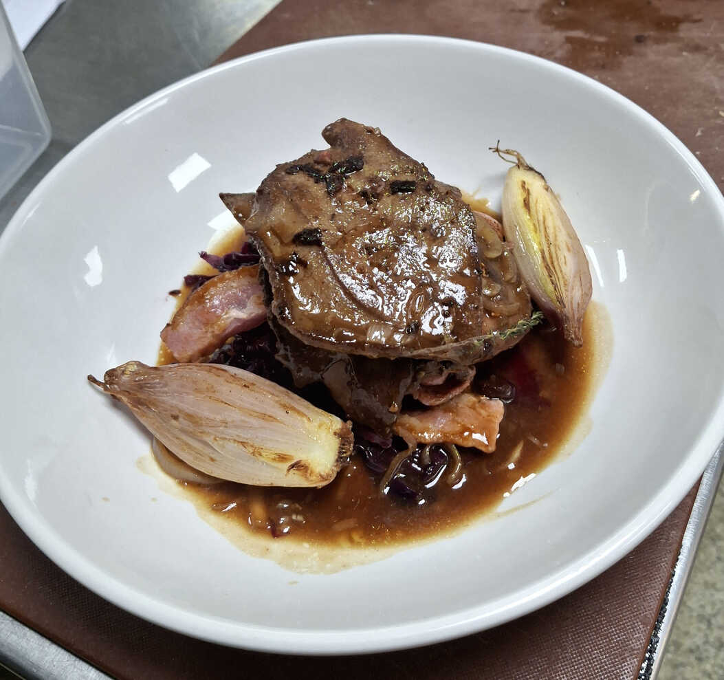 Paul's Liver and Bacon Stack.