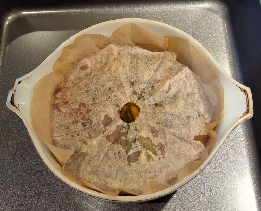 Slow-Cooking Tomato Sauce in a Low Oven.