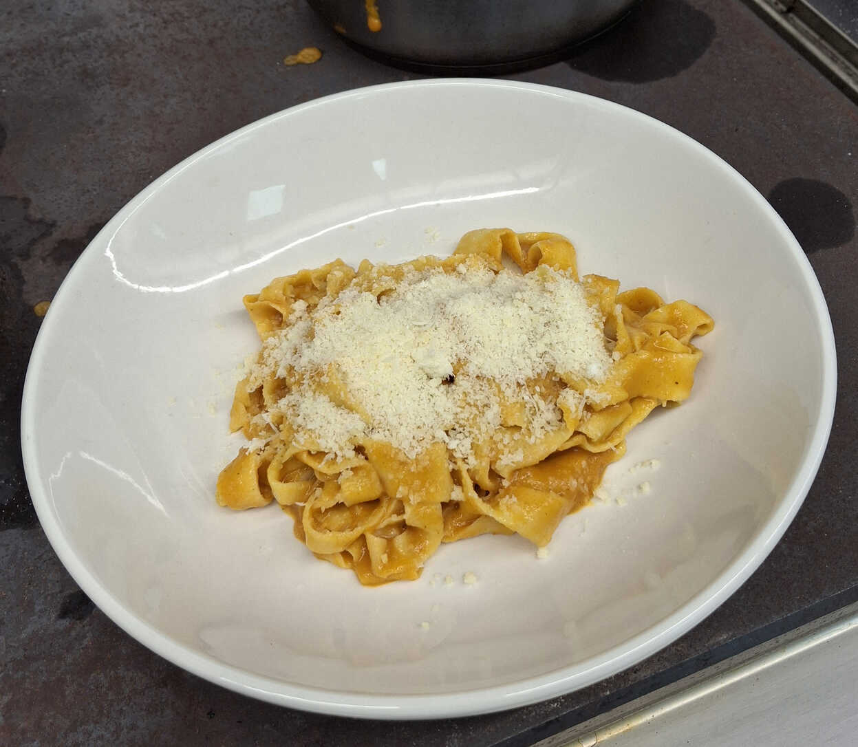 Teacher Paul's Rustic Pasta with Tomato Sauce.