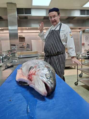 Paul Admiring his BIG FISH.