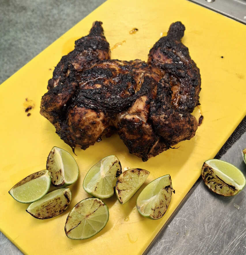 Spatchcocked Chicken. Roasted and delicous.