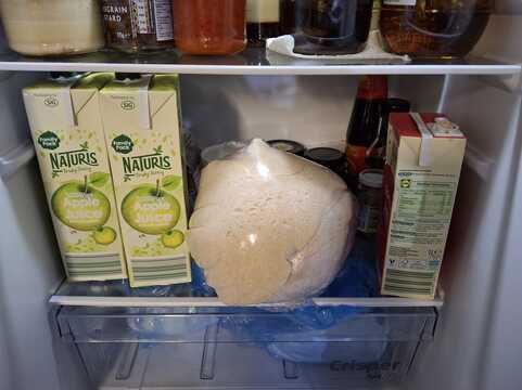 Bread Bomb. Quietly swelling away in the fridge.
