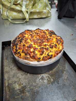 Mediterranean Sunset Bread. Baked.