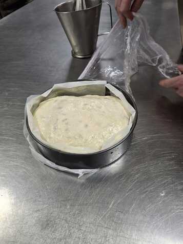 Mediterranean Sunset Bread. Proved in a Wide Springform Tin.