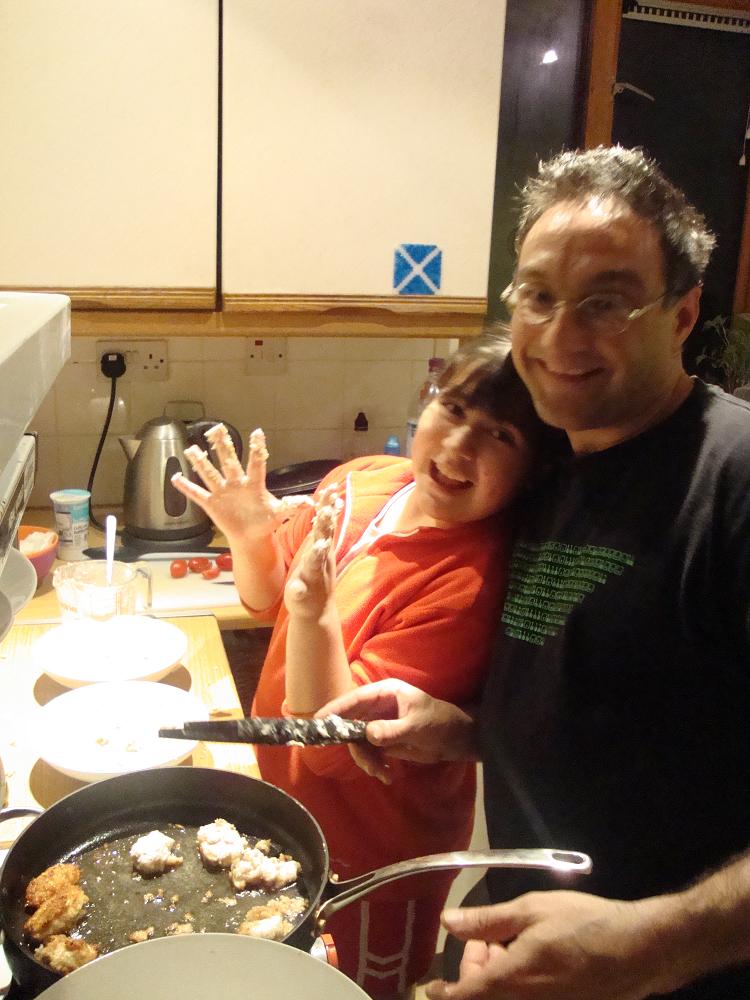 Georgina Cooking Happy Nuggets