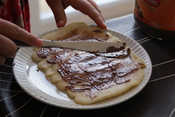 Pwaffle with Chocolate Spread