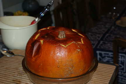 Cooked pumpkin soup