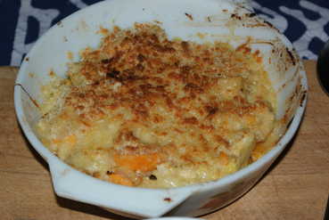 Sweet Potato and Globe Artichoke Gratin