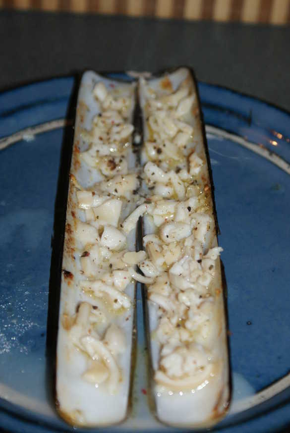 Razor Clams with Garlic Butter