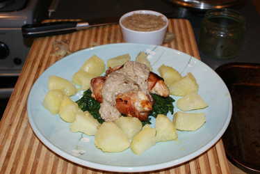 Chicken Parcels in Peppercorn Sauce