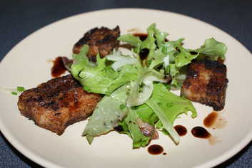 Crispy Belly Pork with Frisee Salad