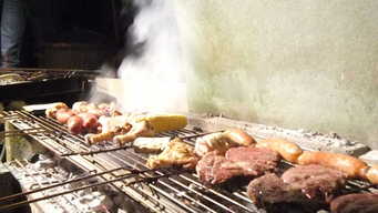 Barbecuing Meat