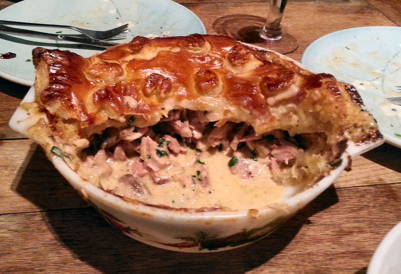 Inside Chicken and Ham Pie