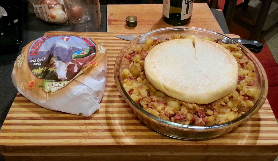 Tartiflette ready to bake