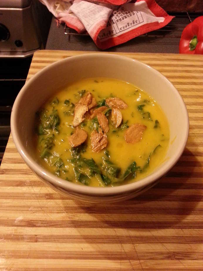 Cannellini, Kale and Pumpkin Soup