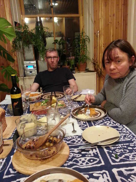 Guests of the Golden Haggis. Expressing their astonished delight.