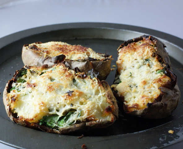 Haggis-filled potato skins.