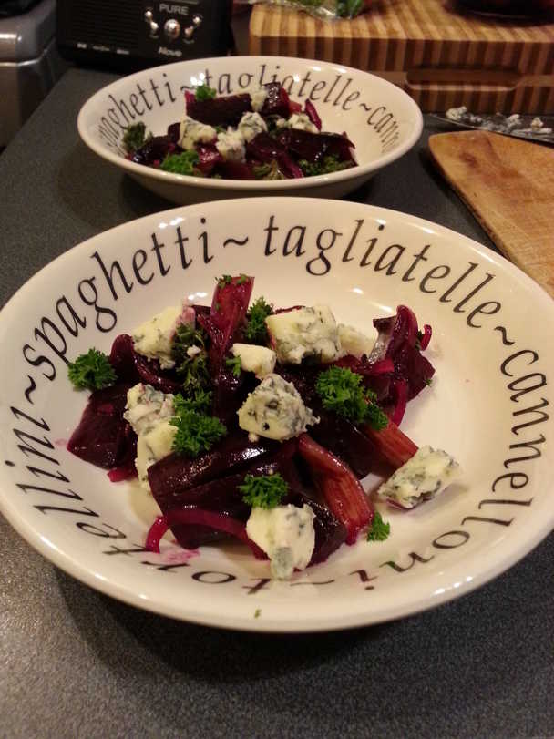 Beetroot and Rhubarb Salad