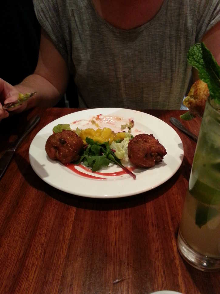 David Bann's Thai fritter of broccoli and smoked tofu