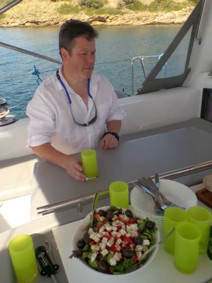 Stuart and a Greek salad