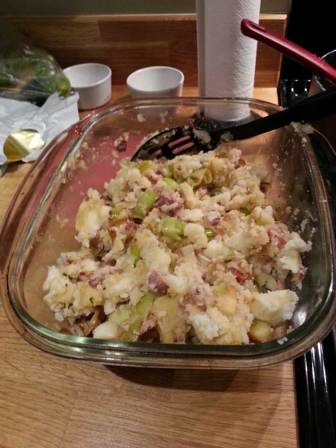 Raw potato stuffing