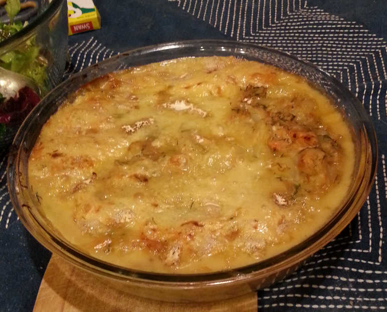 Leftover cheese Tartiflette