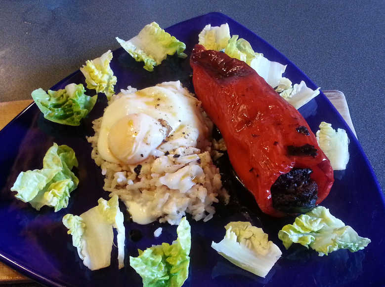 Morcilla Stuffed Pepper