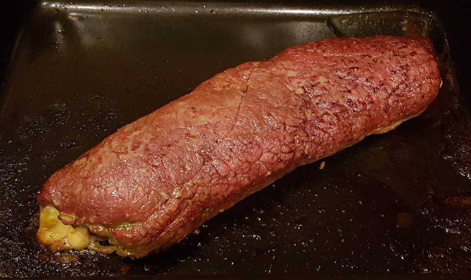 Cooked Stuffed Flank Steak