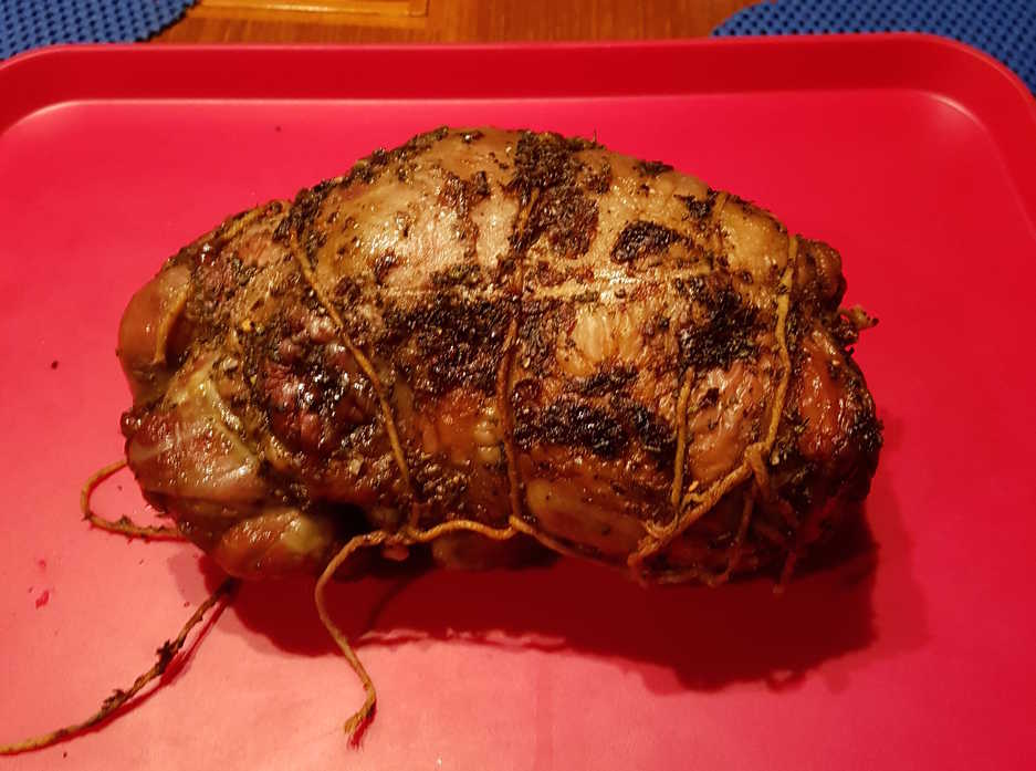 Roast rolled leg of lamb