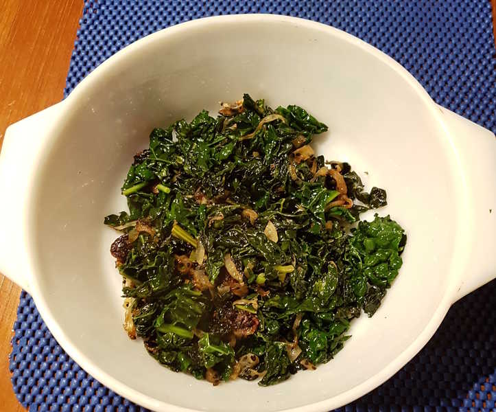 Cavolo Nero with onion seeds