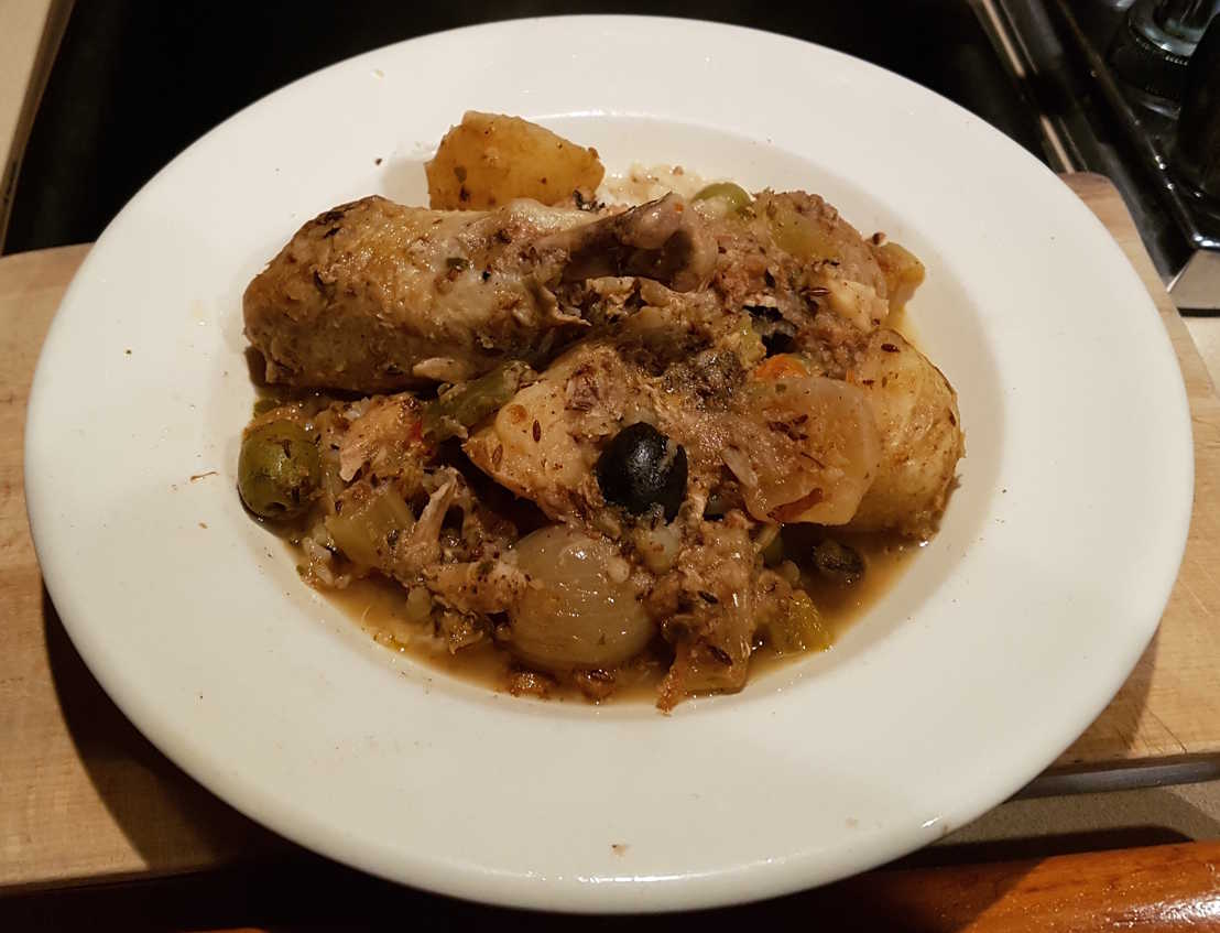 Chicken Tagine with Olives and Jalapeños