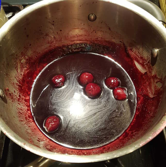 Cherry and red wine sauce