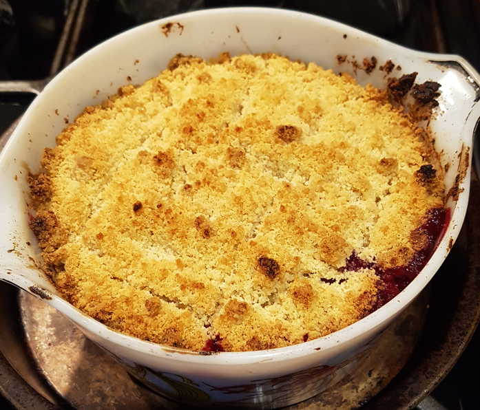 Plum crumble.