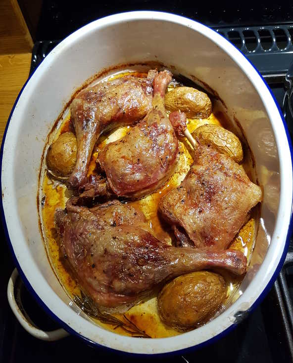 Roast duck legs