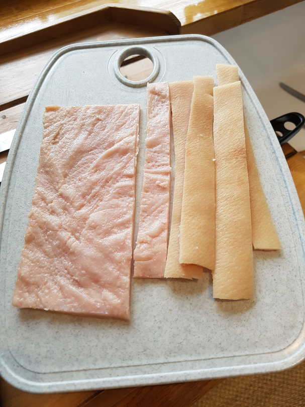 Raw pigs skin