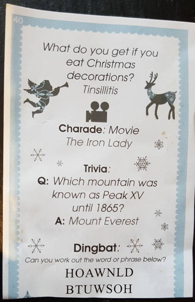 Christmas Cracker Jokes and Puzzle