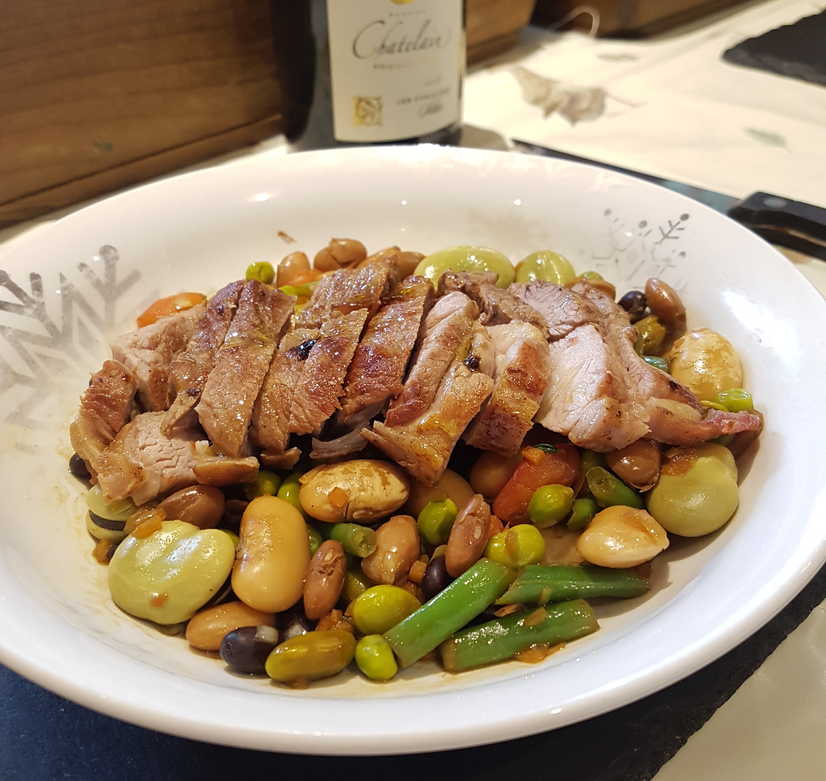 Lamb Steaks with Cassoulet of Summer Beans