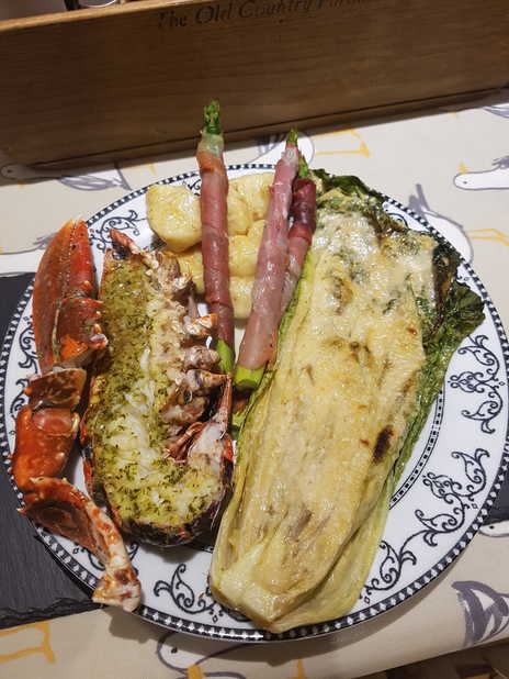 Grilled Lobster with sides