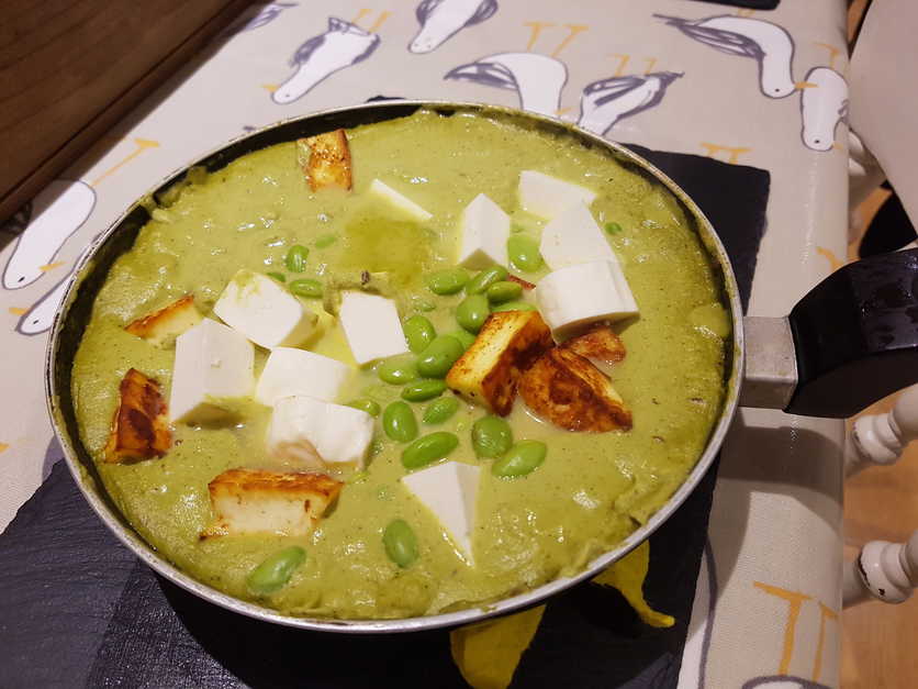 Paneer and Edamame Bean Curry