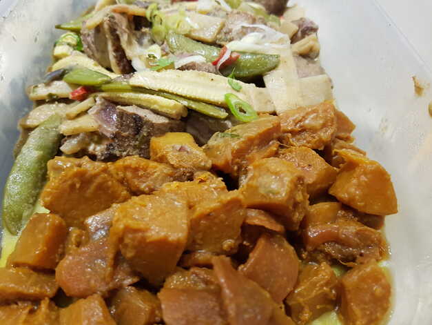 Soy-Glazed Squash with the Green Curry.