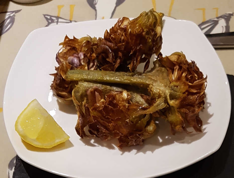 Carciofi Alla Guidia - Crispy Deep-Fried Artichokes.
