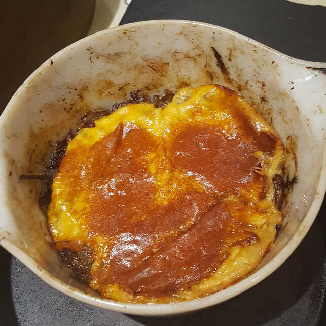 Roasted Graffiti Aubergines with a Scamorza topping.
