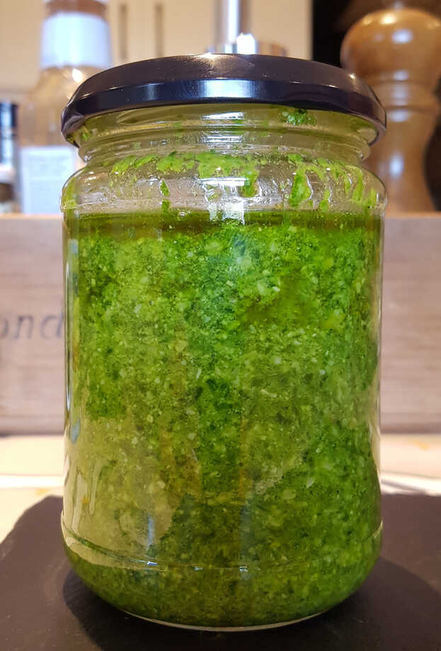 Wild Garlic Pesto. In a jar.