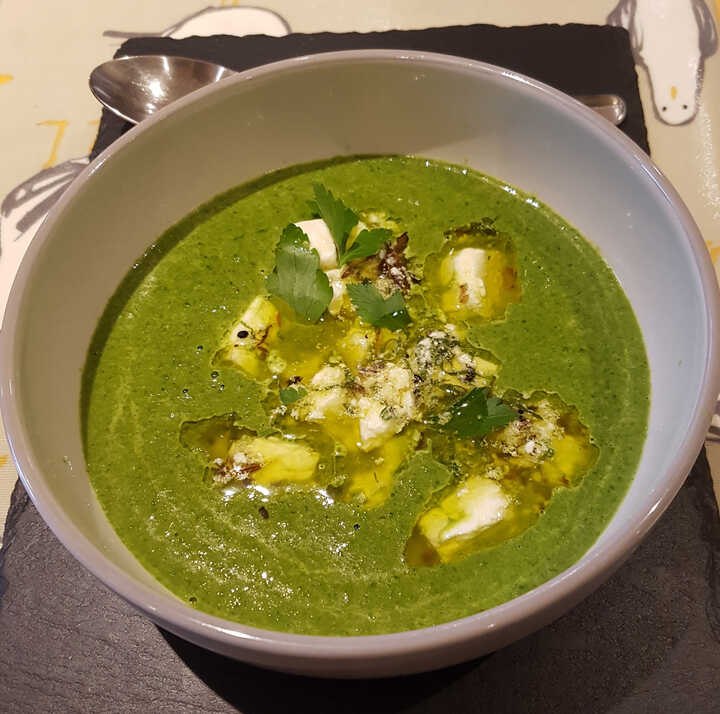 A bloody fantastic Wild Garlic Velouté. With Marinated Feta.