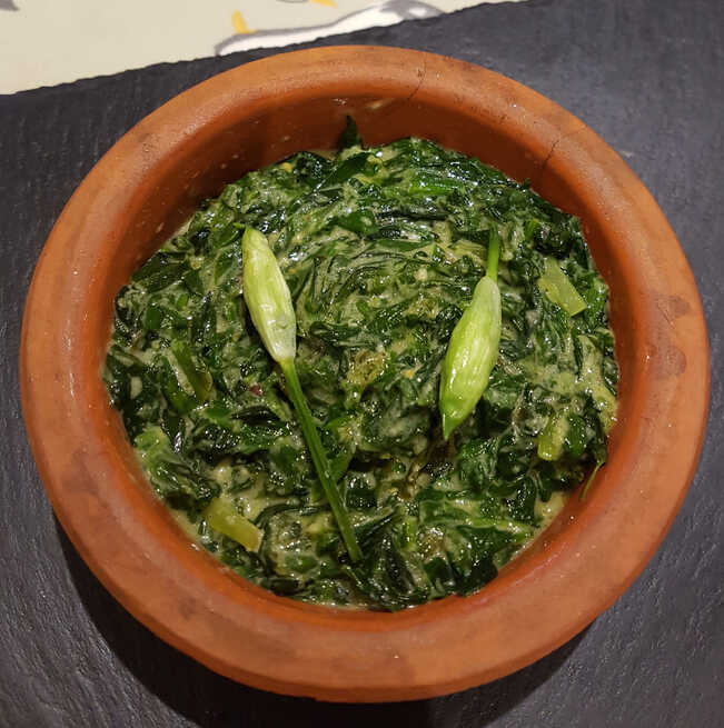 Wilted Spinach and Wild Garlic