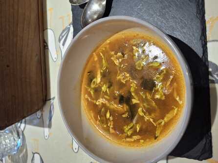 Miso Soup with Cabbage and Garlic and Spice.