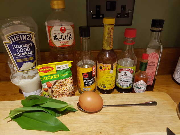 The ingredients for an "Easy" Ramen.